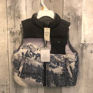 GAP kids NWT OMBRE MT Print lined puffer Vest
